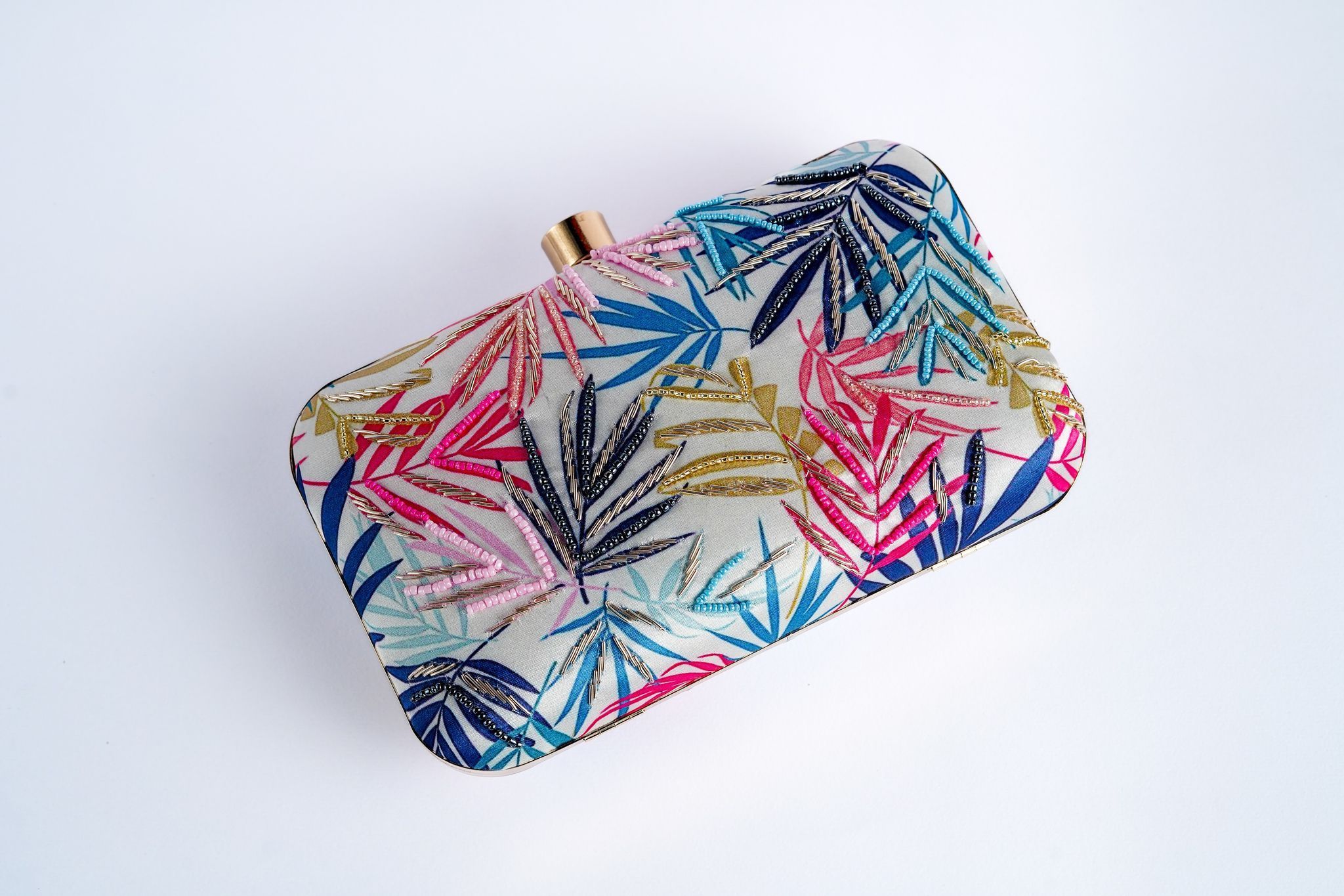 Womens Hand Embroided beaded Clutch Cum Sling bag (pack of 2)