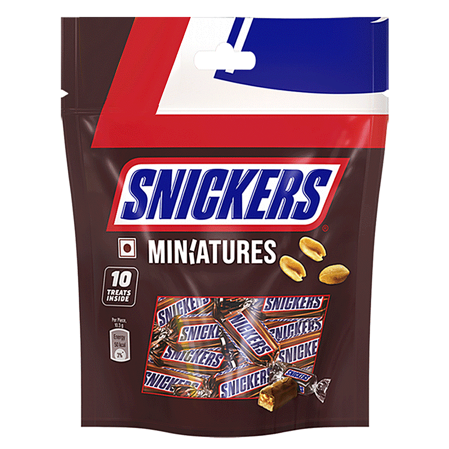 Snickers Miniatures Chocolates, Peanut, 100 G