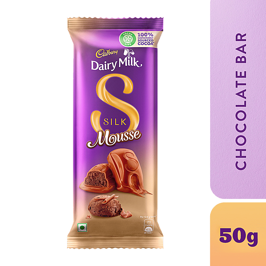 Cadbury Dairy Milk Silk Mousse, Chocolate Bar, 50 G
