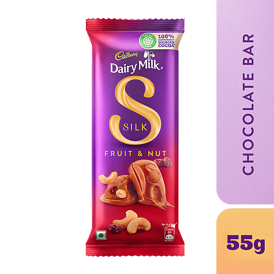 Cadbury Dairy Milk Silk Silk Fruit & Nut Chocolate Bar, 55 G