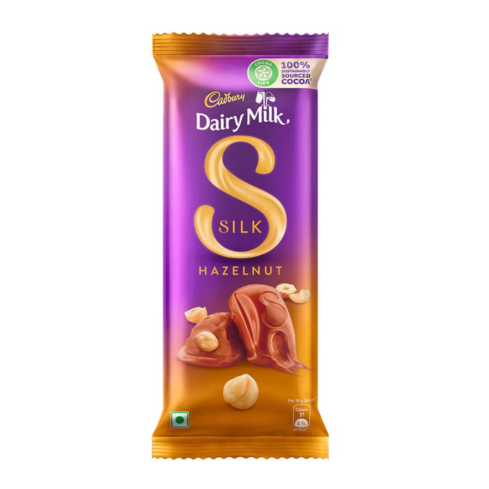 Cadbury Dairy Milk Silk Hazelnut Chocolate Bar, 143 G