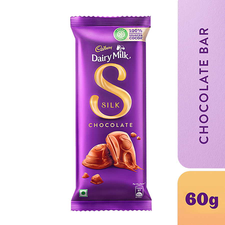 Cadbury Dairy Milk Silk Chocolate Bar, 60 Gm