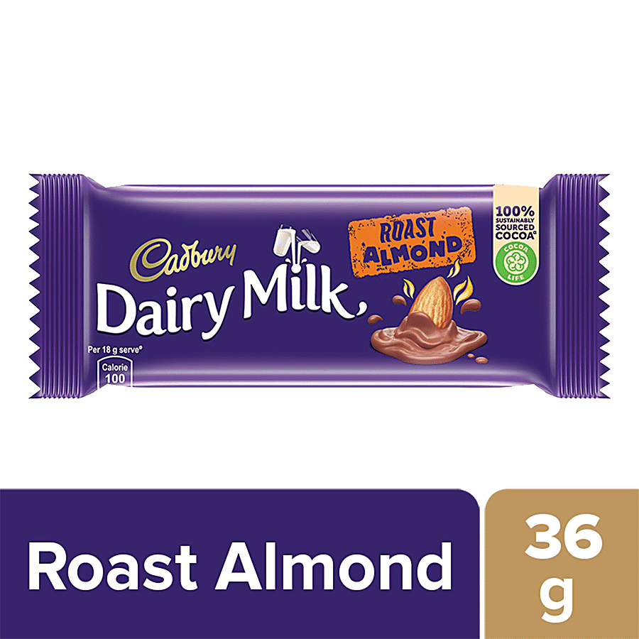 Cadbury Dairy Milk Roast Almond Chocolate Bar, 36 G