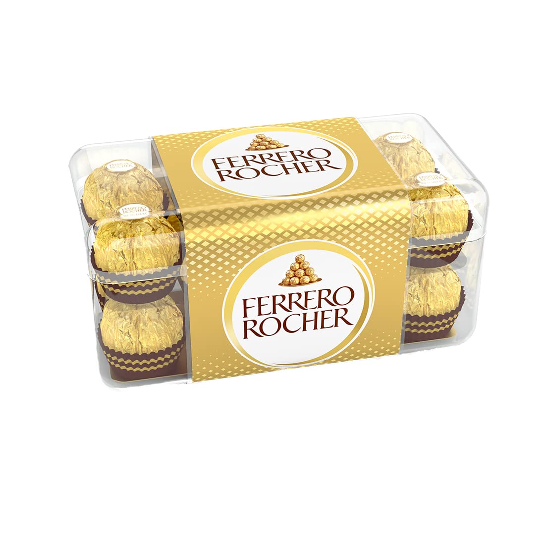 Ferrero Rocher, Exquisite Hazelnut And Milk Chocolate Premium Gift Box, 16 Pieces, 200 G