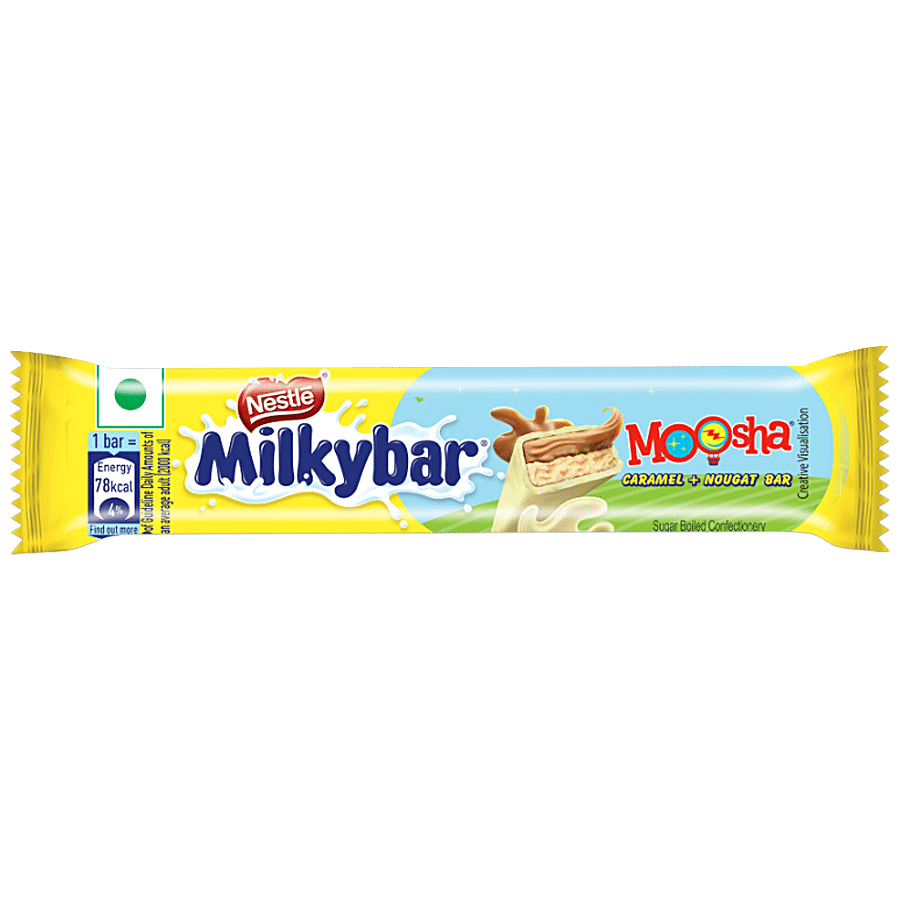 Nestle Milkybar Moosha, Caramel & Nougat Bar, 18 G
