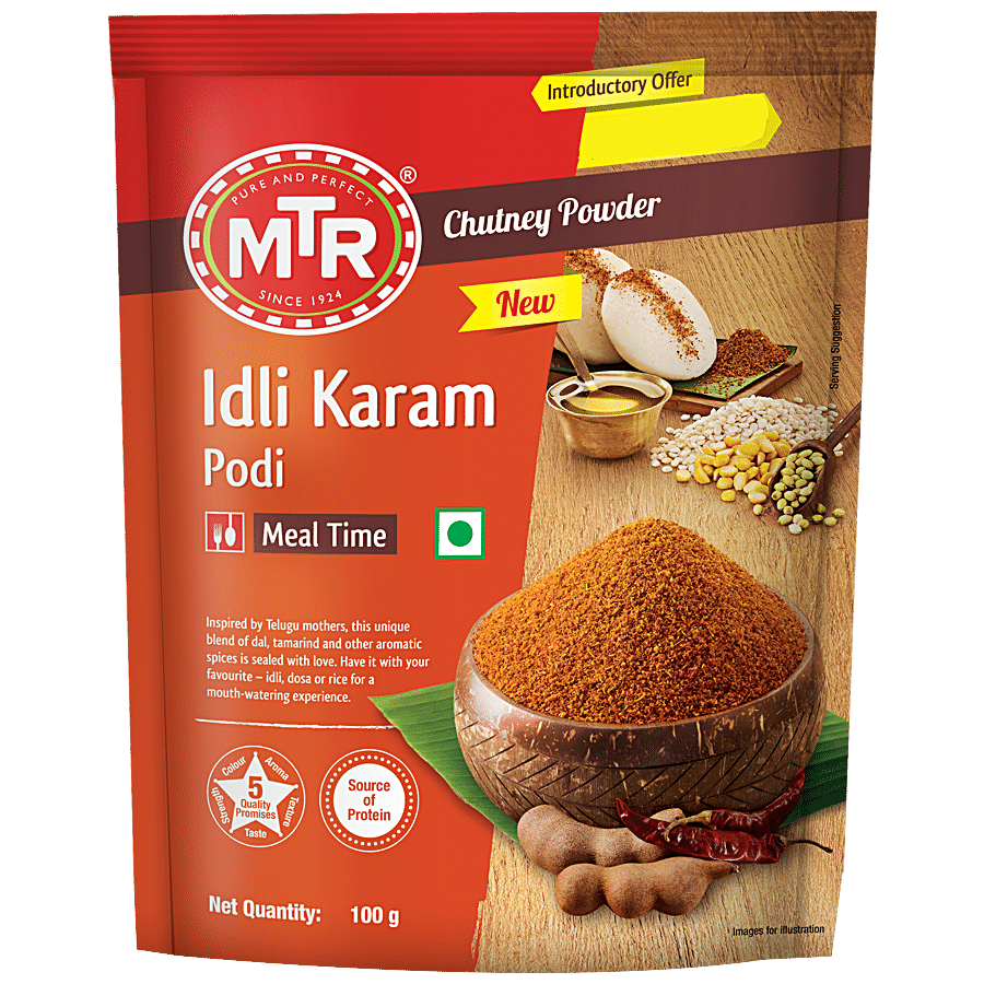 MTR Idli Karam Podi - Chutney Powder, Source Of Protein, 100 g