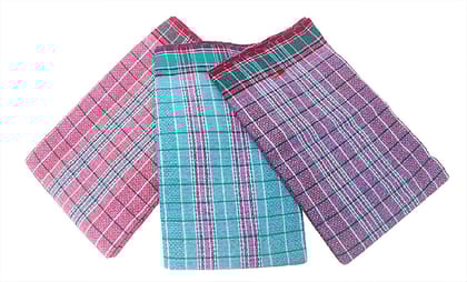 Lafabriqueind Breathable Pure Cotton Gamcha for Men | Heavy Design 60 GSM Bath Towel Gamcha for Men & Women Pack of 1 (Size-30x66 inches, Multicolors)