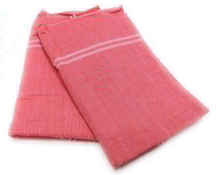 Lafabriqueind pure cotton Holy Puja, Preist Gamcha/ Lal vastra, Red color, medium size, Pack of 2