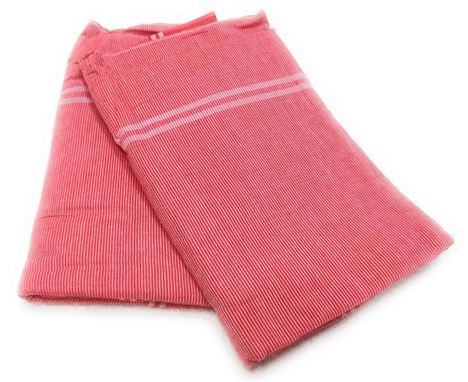 Lafabriqueind pure cotton Holy Puja, Preist Gamcha/ Lal vastra, Red color, medium size, Pack of 2