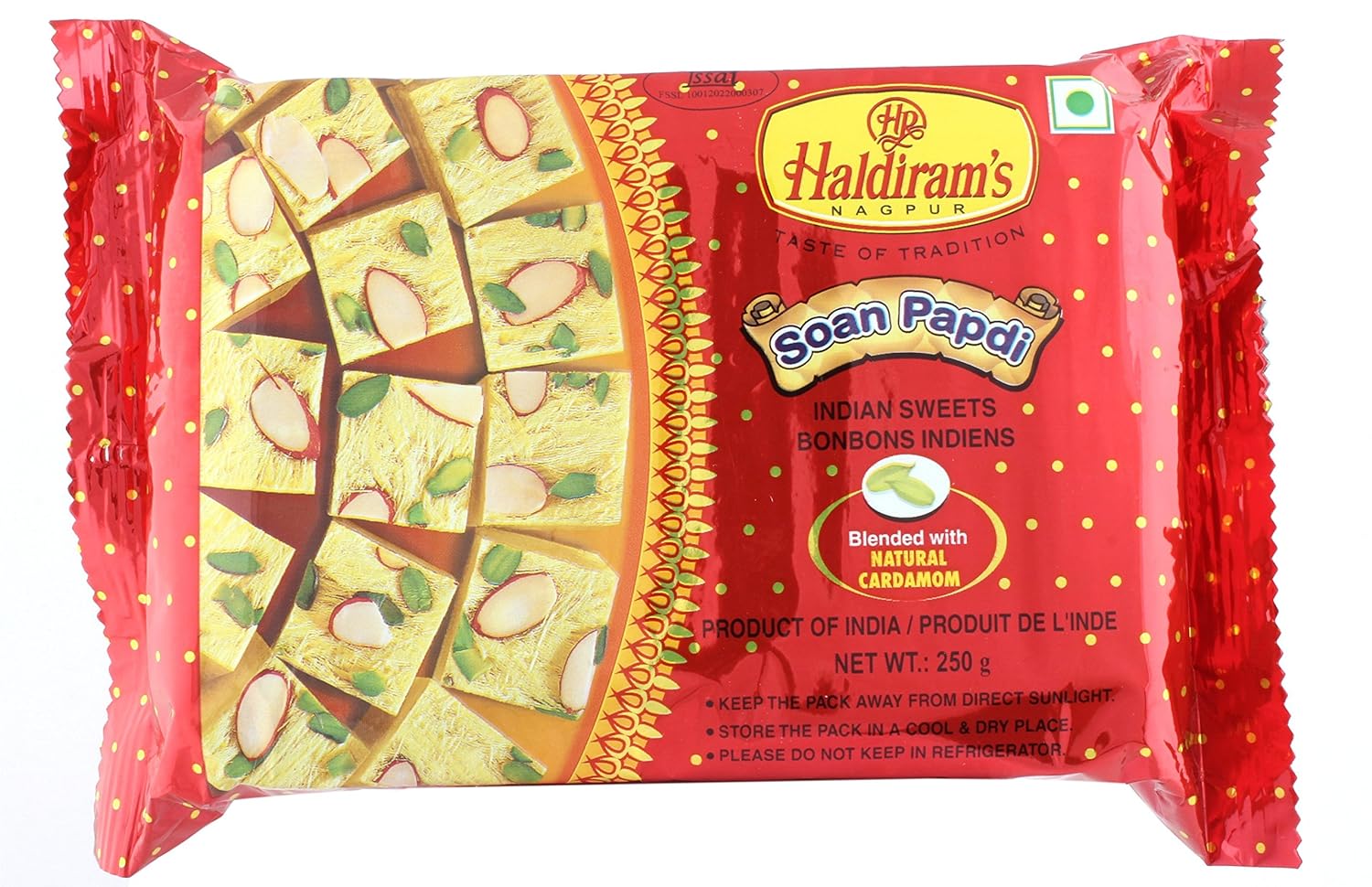 Haldiram's Traditional Sweets, Soan Papdi, 250 Gram Pouch