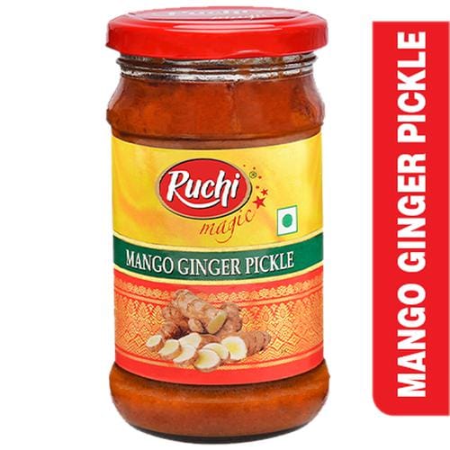 Ruchi Pickle, Mango Ginger, 300 G Bottle