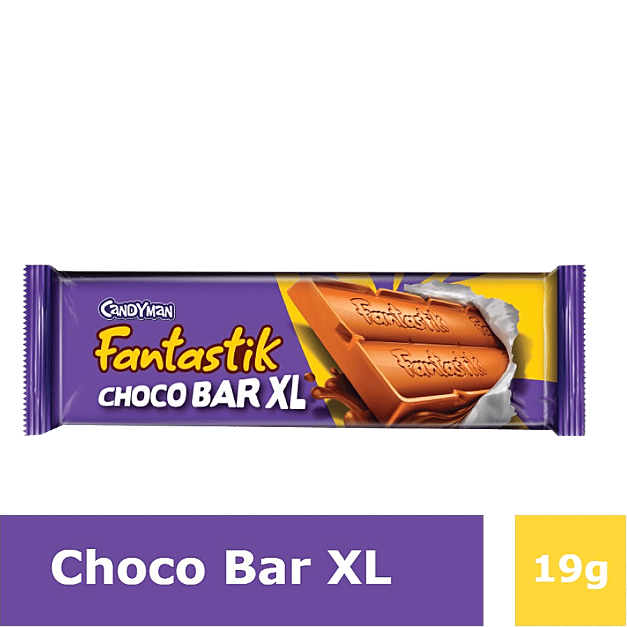Candyman Fantastik Choco Bar Xl Chocolate, Rich, Smooth, Creamy, 19 G Pouch