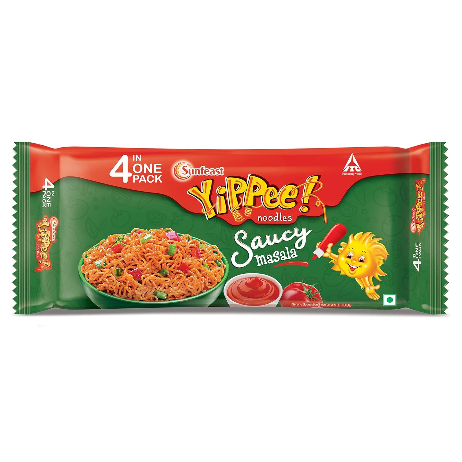 Sunfeast Yippee! Saucy Masala, Instant Noodles (4 In One Pack), 270G