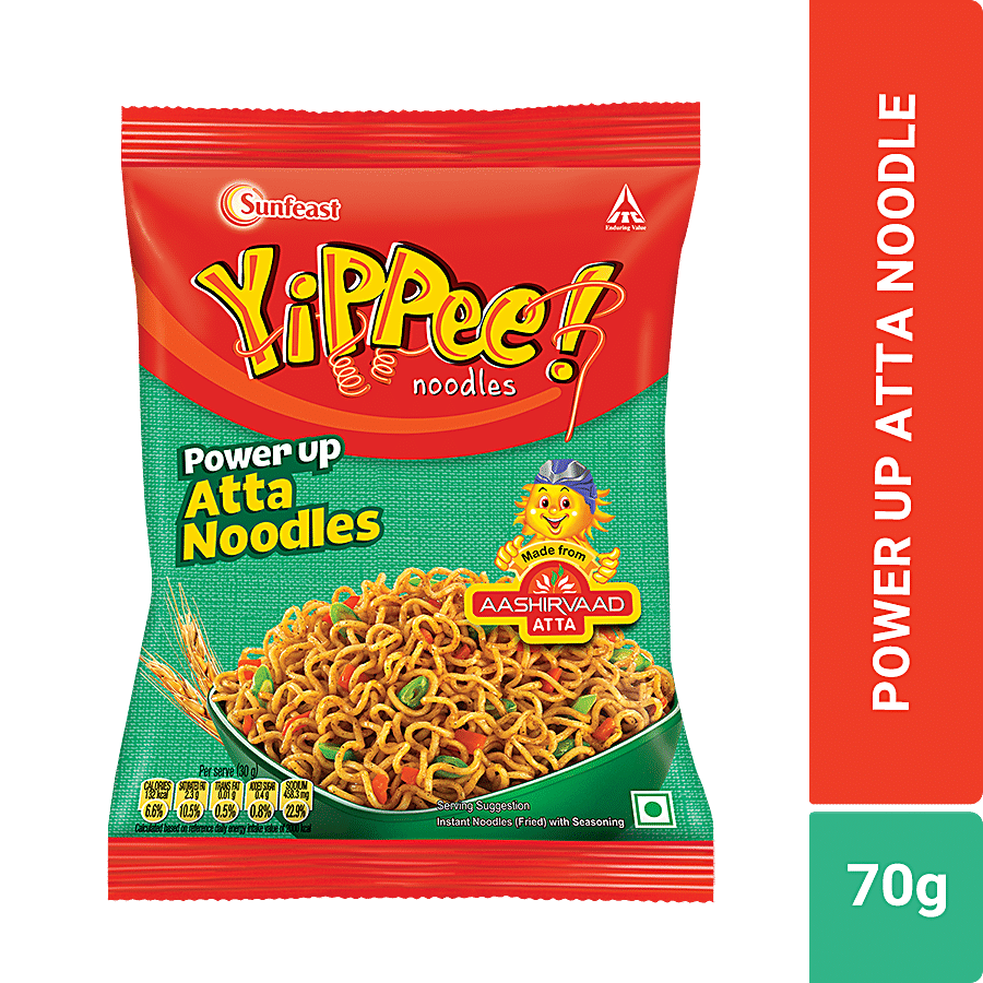 Sunfeast Yippee! Power Up Instant Atta Noodles, 70 G