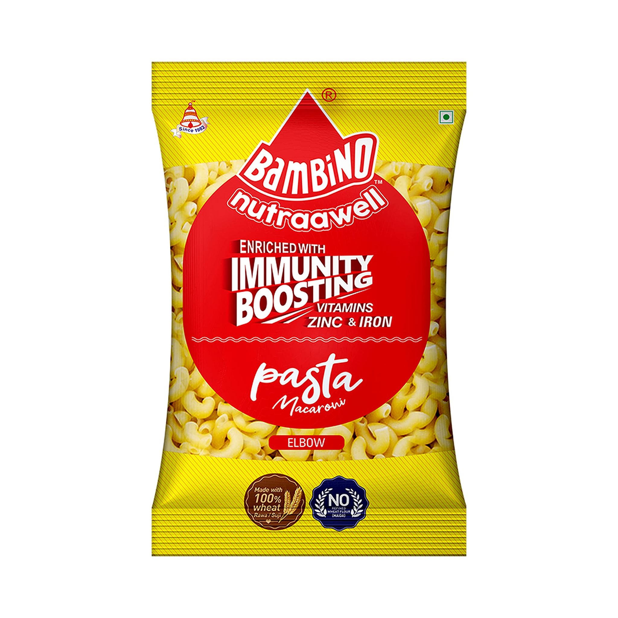 Bambino Bambino Macaroni With Pep, Elbow, 400G Pouch