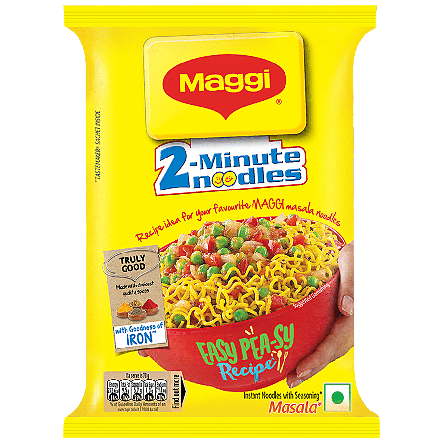 Maggi Pouch 2, Min Masala Instant Noodles, 70 G