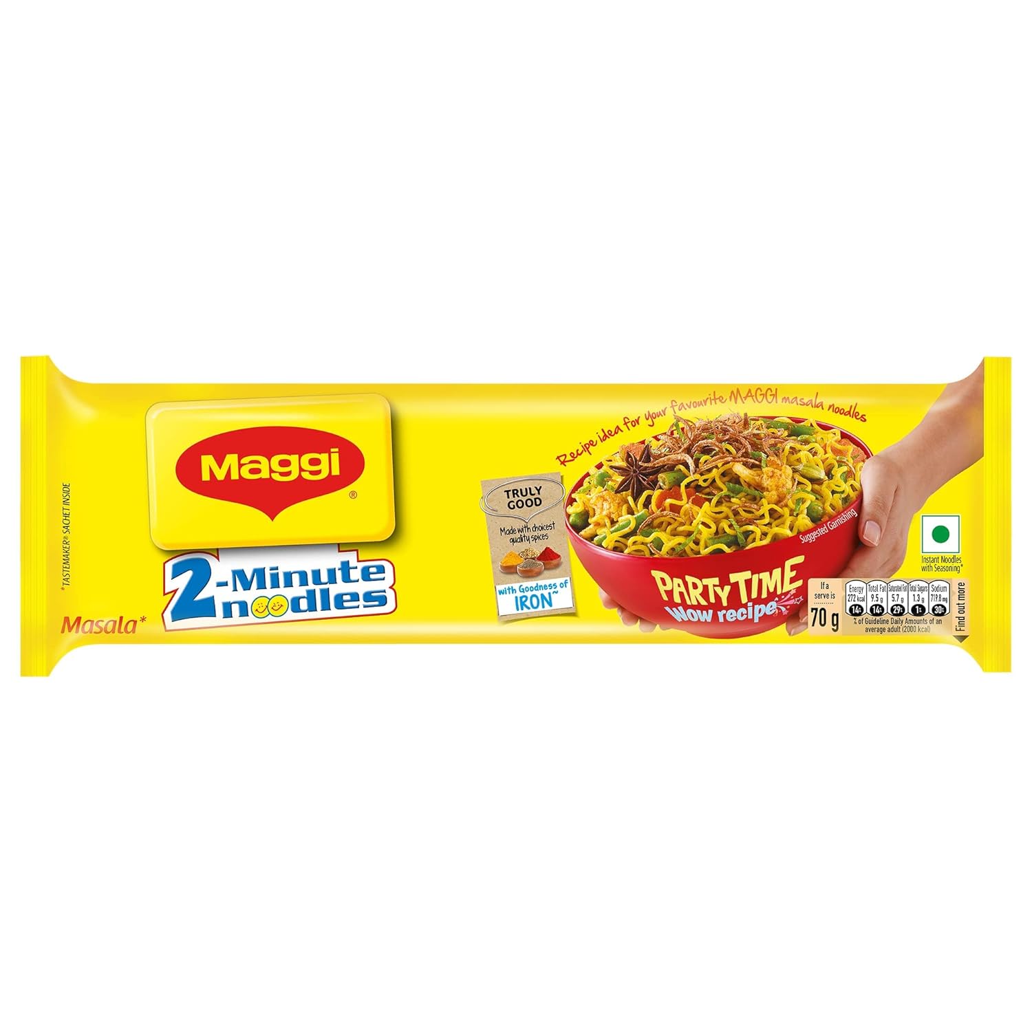 Nestle Maggi 2, Minute Instant Noodles With Goodness Of Iron, 560G Pouch