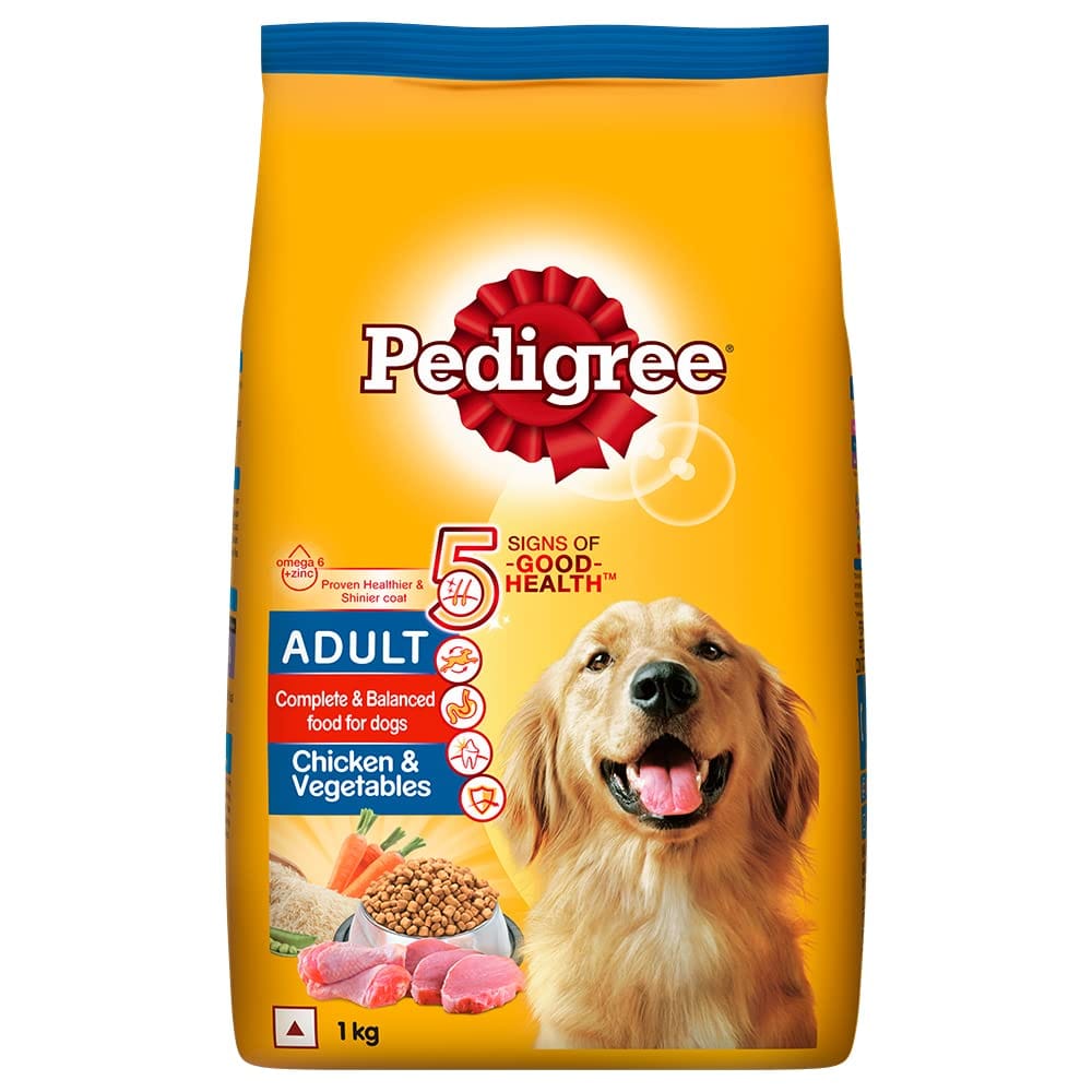 Pedigree Adult Dry Dog Food, Chicken & Vegetable, 1 Kg Pack