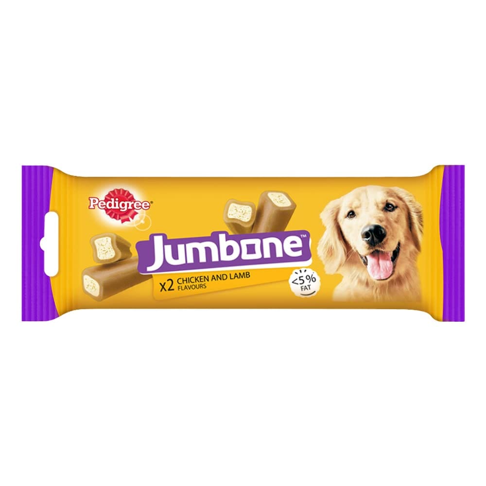 Pedigree For All Life Stages Jumbone Dog Treat, Chicken & Lamb Flavour 180G