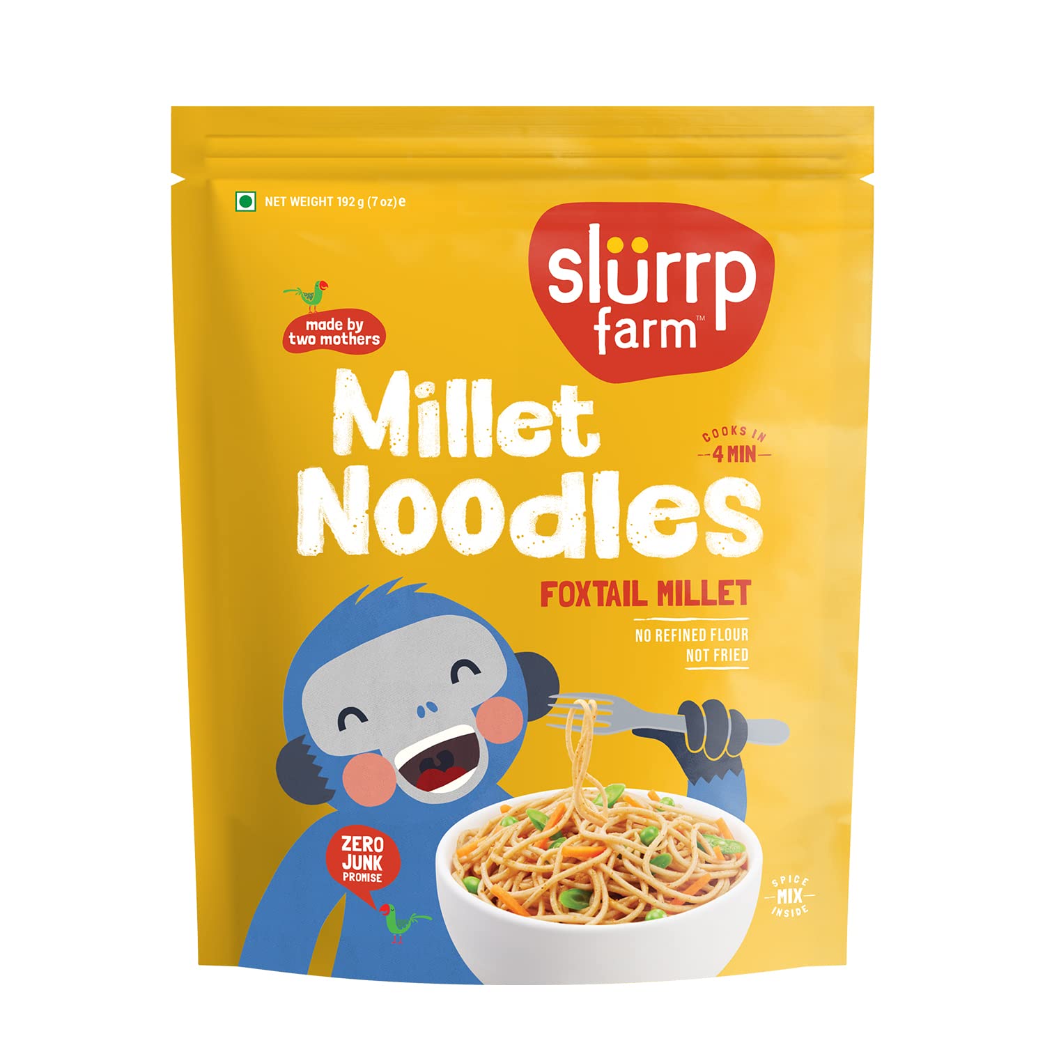 Slurrp Farm Foxtail Millet Noodles No Maida, Not Fried, 192 G