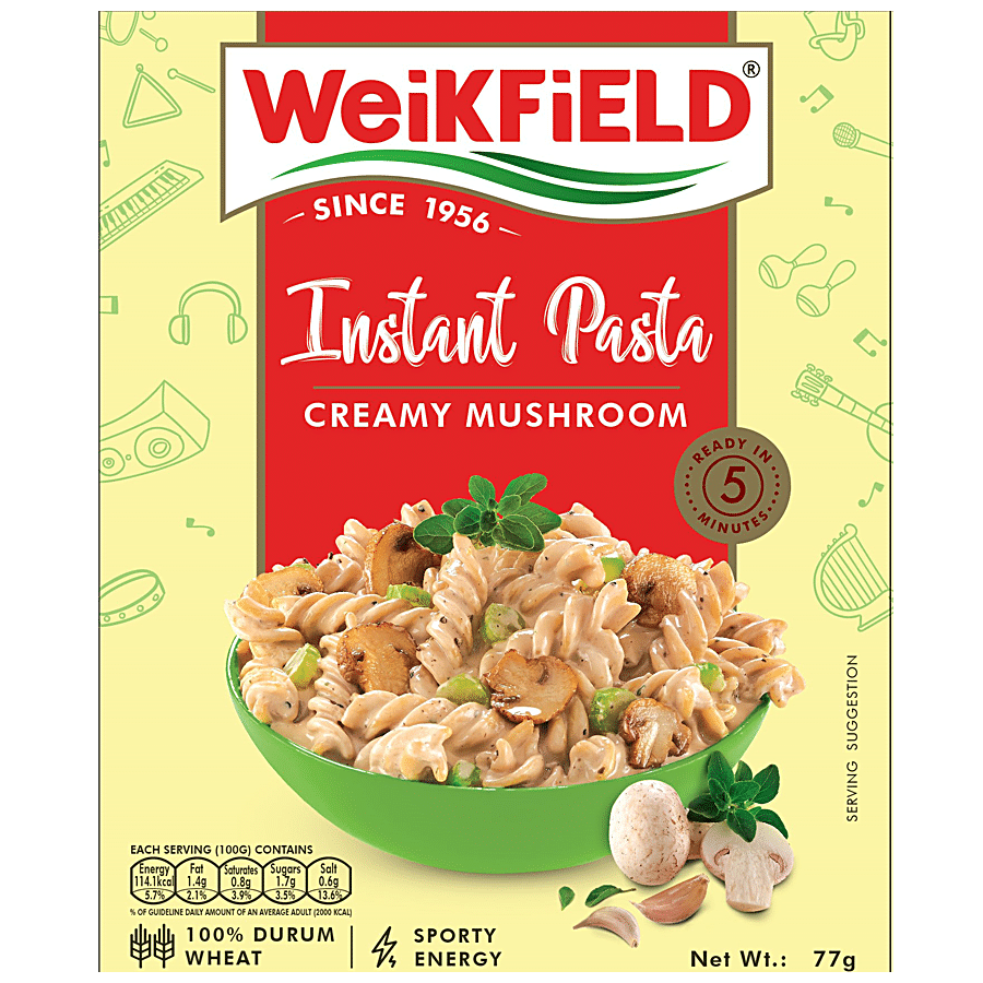 Weikfield Instant Pasta, Creamy Mushroom, 77 G