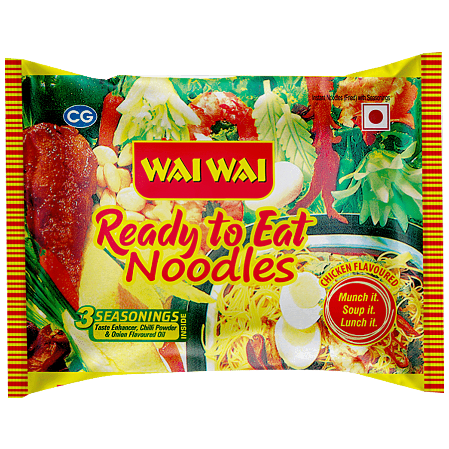 Wai Wai Ready To Eat Chicken Noodles, 70 G Pouch