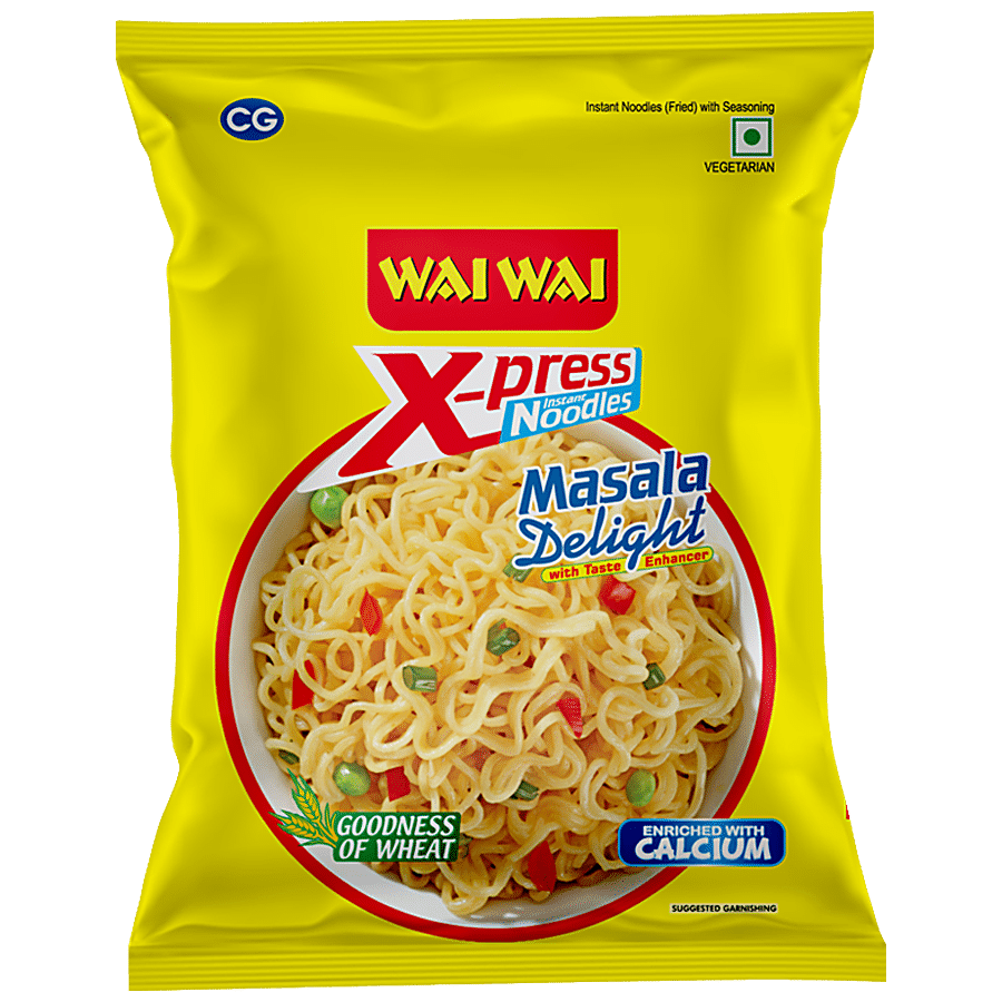 Wai Wai Express Instant Masala Delight Noodles, 50 G Pouch