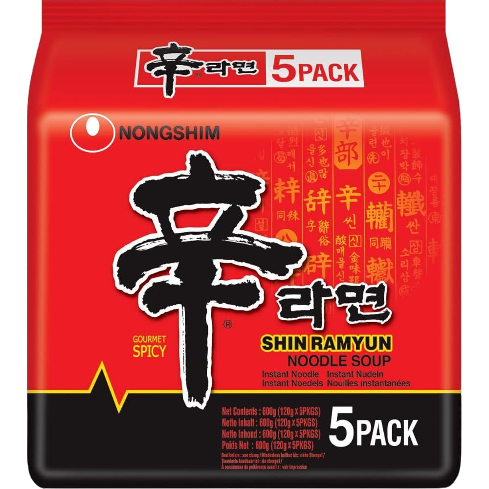 Nongshim Shin Ramyun Korean Style Spicy Noodle Soup Instant Noodles, 21.16 Oz /, 600 G