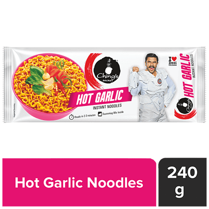 Ching's Secret Hot Garlic Instant Noodles, 240 G Pouch