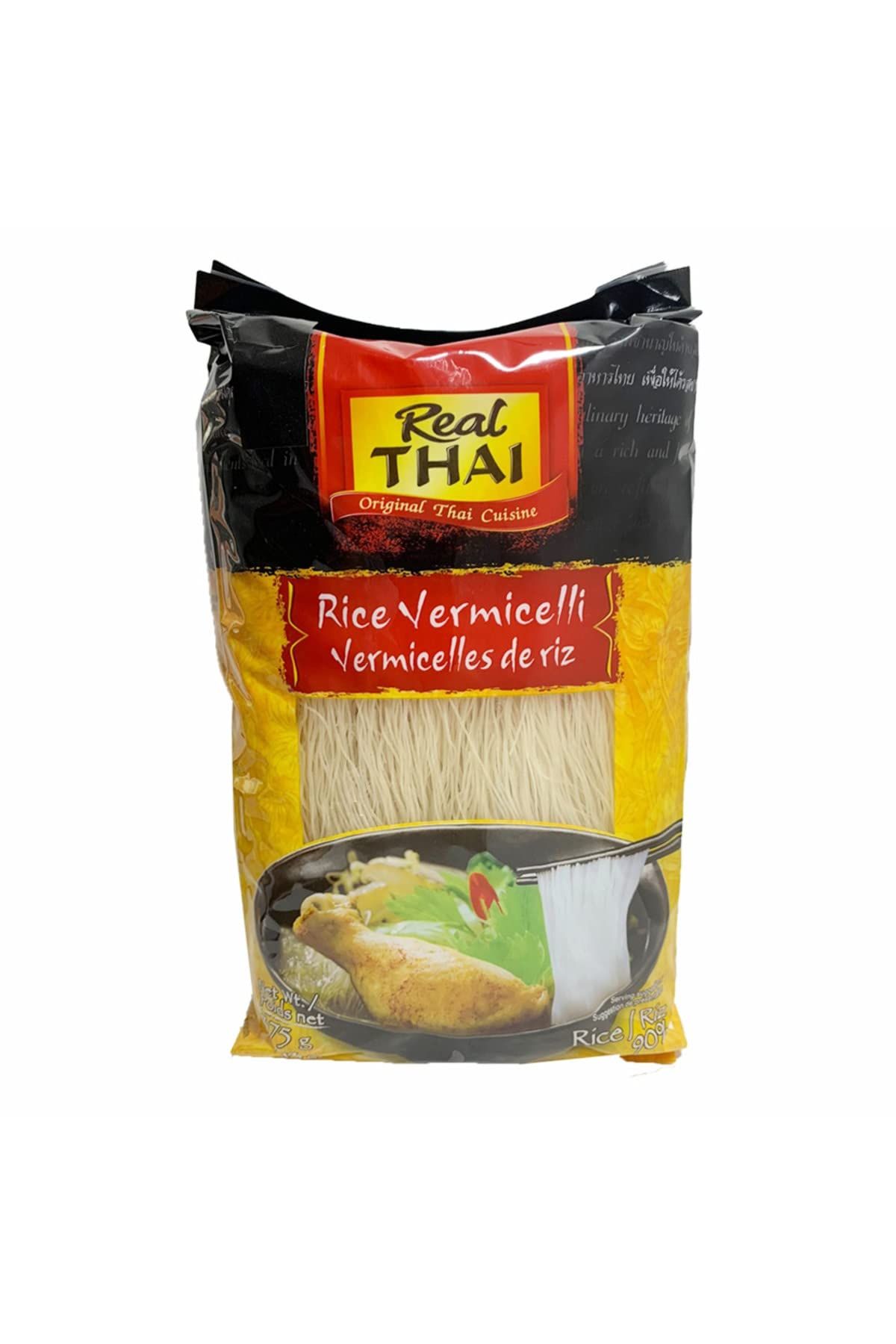 Real Thai Original Thai Cuisine Rice Vermicelli, 13.23 Oz, 375 G