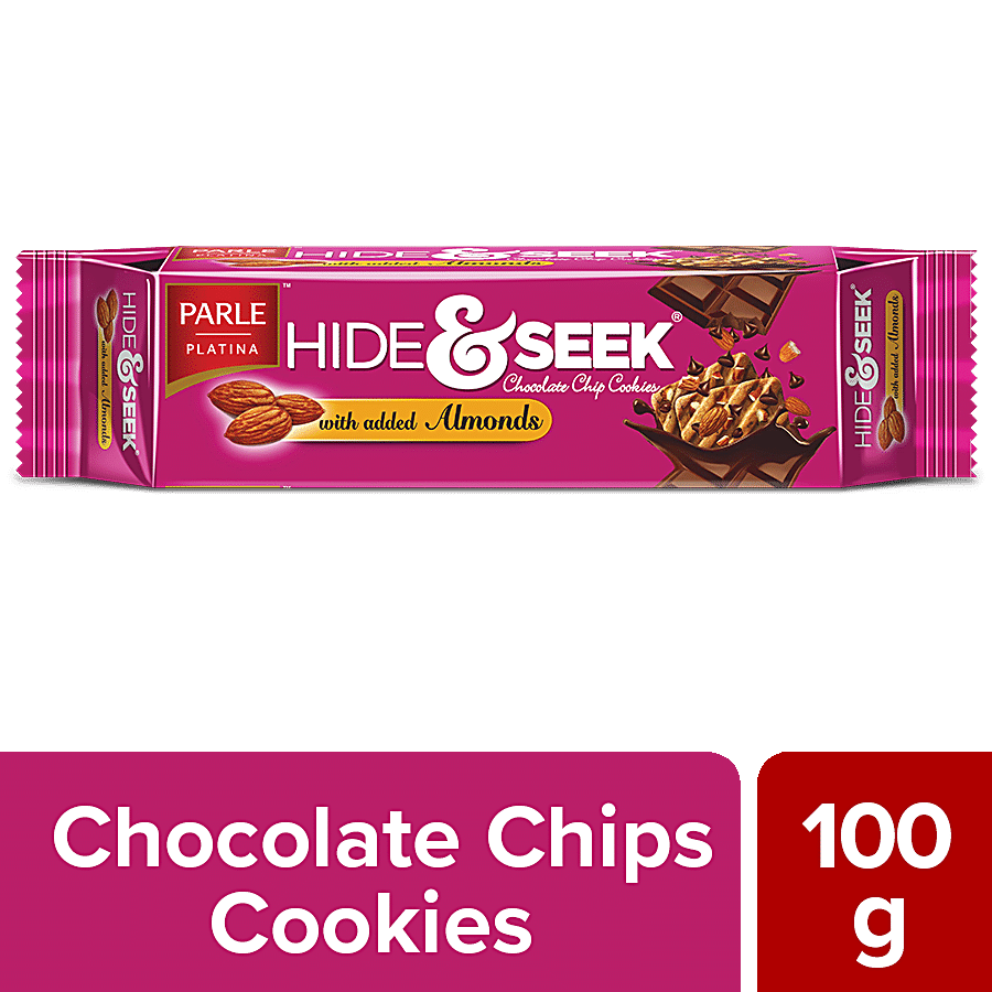 Parle Hide & Seek Chocolate & Almonds, 100 G