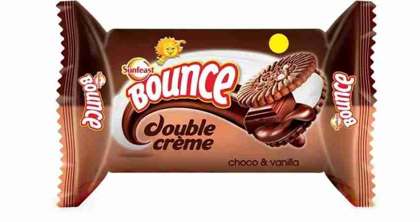 Sunfeast Bounce Double Creme Choco And Vanilla Biscuits, 72G