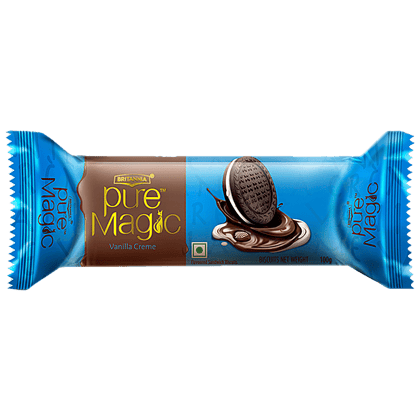 Britannia Pure Magic Deuce Vanilla Biscuits, 100 G Pouch