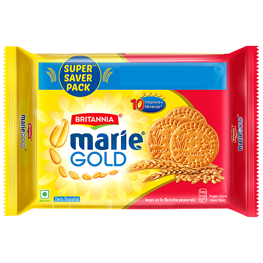 Britannia Marie Gold Biscuit, Crunchy, Light, Zero Trans Fat, Ready To Eat, 950 G