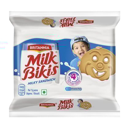Britannia Milk Bikis Milk Cream Biscuits, 200G