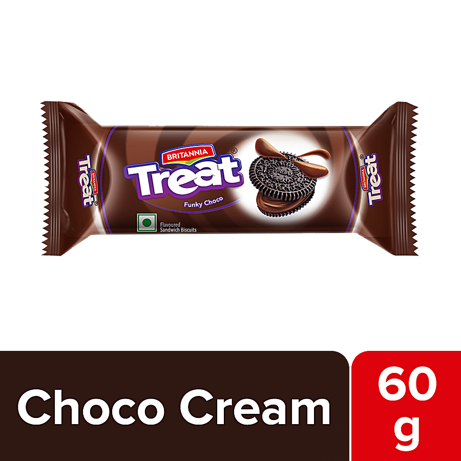 Britannia Treat Chocolate Cream Biscuits, 60 G
