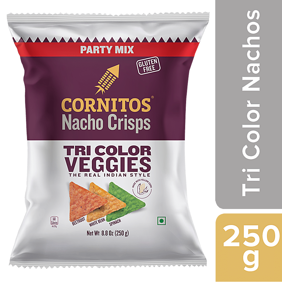 Cornitos Nachos, Tri Color Veggie, 250 G