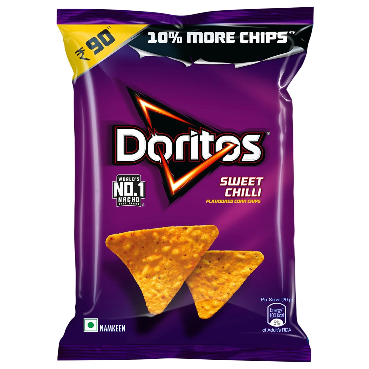 Doritos Nacho Chips, Sweet Chilli Flavour, Crunchy Crispy Chips & Snacks, 153G