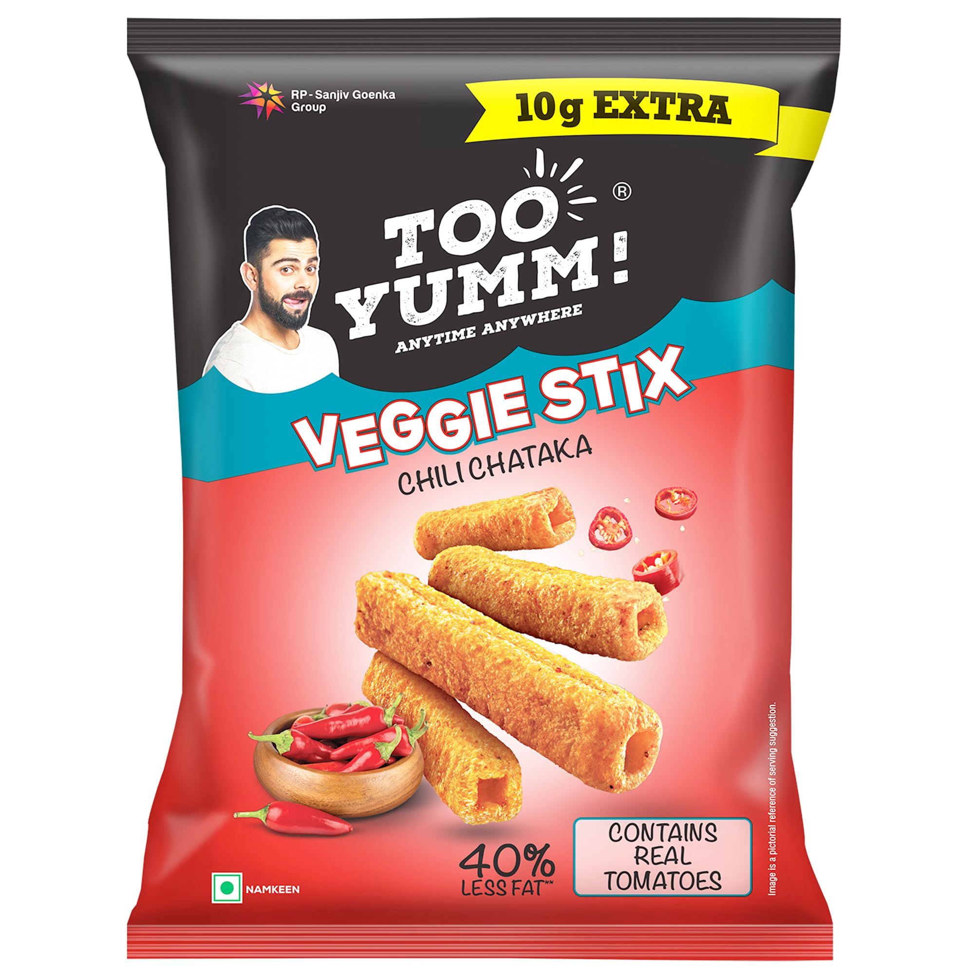 Too Yumm! Veggie Stix, Chilli Chataka, 75Gm