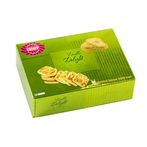 Karachi Bakery Cookies, Double Delight Cashew Pista Biscuits, 400 G