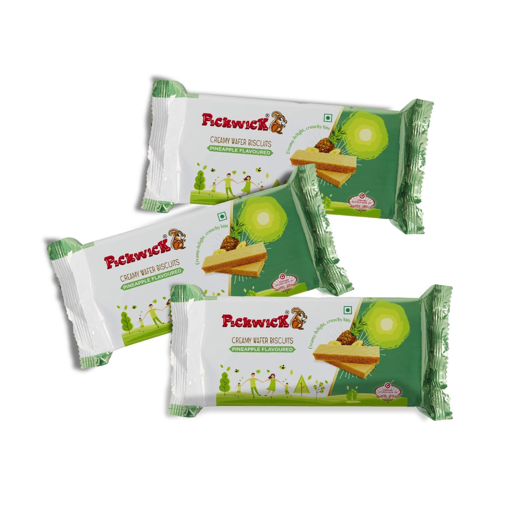 Pickwick Pineapple Flavour Wafer Biscuits, Combo Pack (75G X 3)