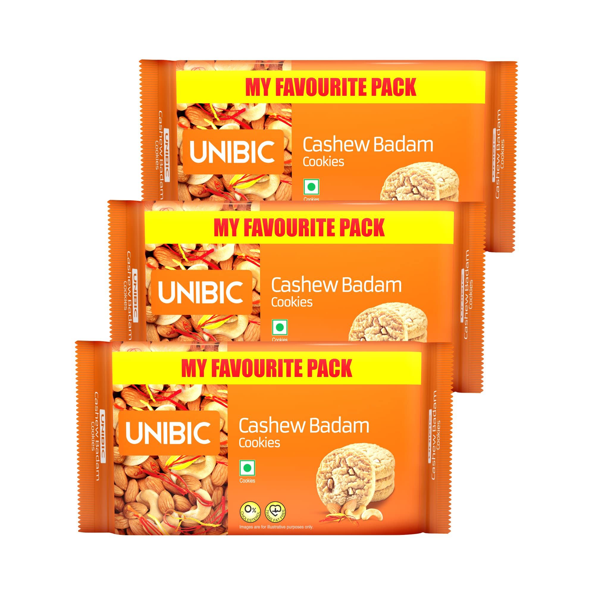 Unibic Cashew Badam Cookie, 900G, Pack Of 3