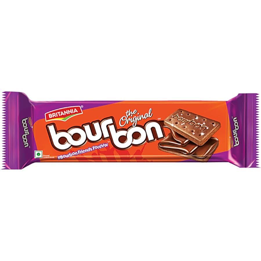 Britannia The Original Bourbon, Creme Biscuit With Chocolate, Buy 4 Get 1 Free, 500Gm, Chocolatey Indulgence In Every Layer