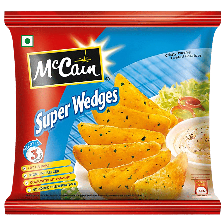 Mccain Crispy Herb Coated Potatoes, Super Wedges, 400 G Pouch