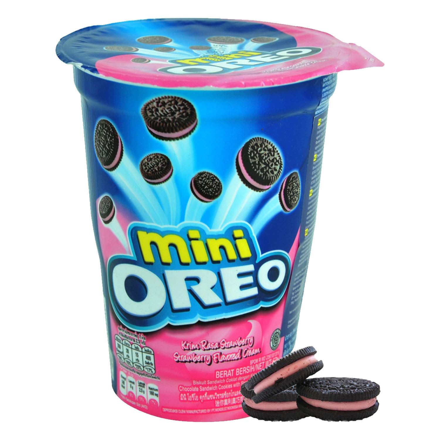 Mini Oreo Strawberry Flavoured Cream Pouch, 67 G