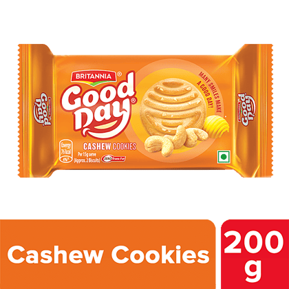 Britannia Good Day Cashew Cookies, Crunchy, Zero Trans Fat, Ready To Eat, 200 G