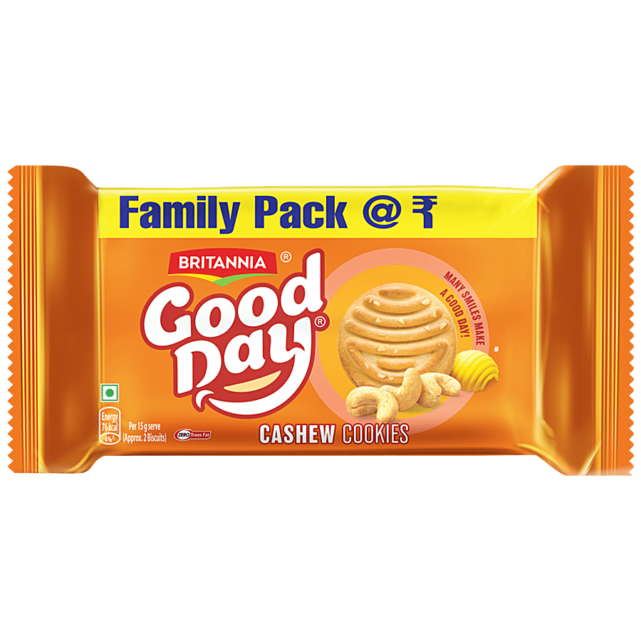 Britannia Good Day Cashew Cookies, 600 g (Pack of 5)