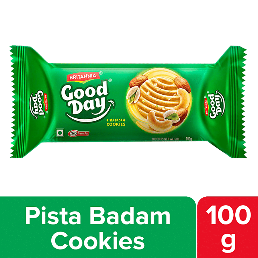 Britannia Good Day Pista Badam Cookies, 100G
