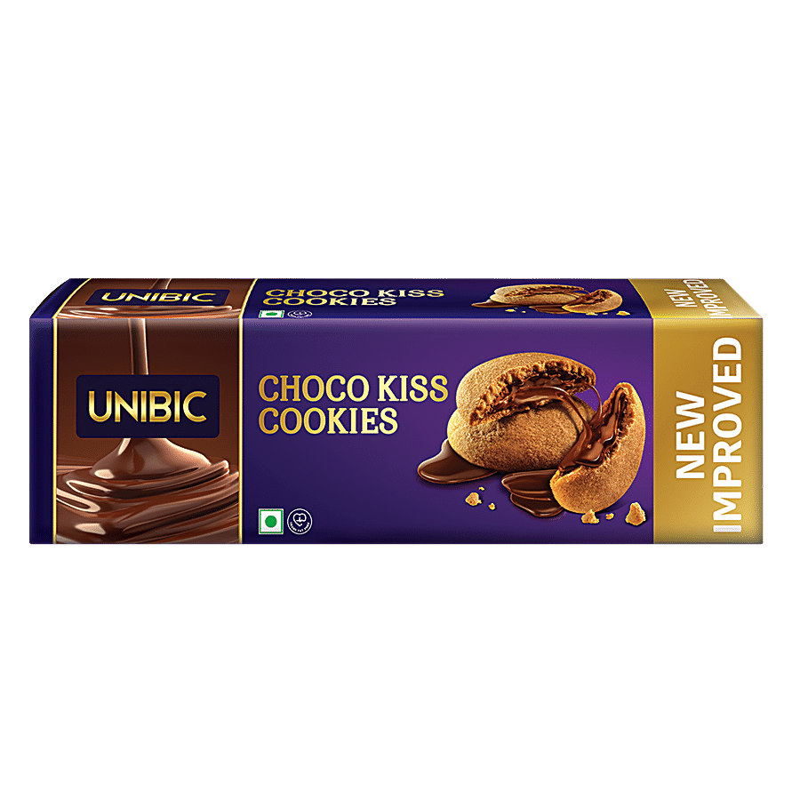 Unibic Centre Filled, Choco Kiss Cookies, 75 G Pouch