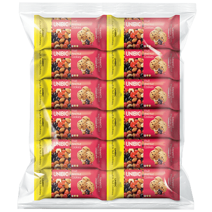 Unibic Fruit & Nut Cookies, 37.5 G (Pack Of 12)